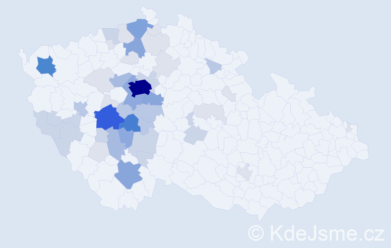 Příjmení: 'Čedíková', počet výskytů 161 v celé ČR