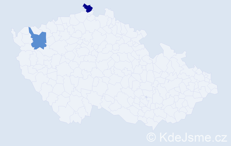 Příjmení: 'Crowell', počet výskytů 2 v celé ČR