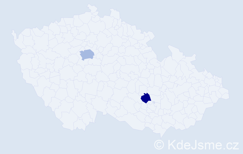 Příjmení: 'Bobylev', počet výskytů 9 v celé ČR