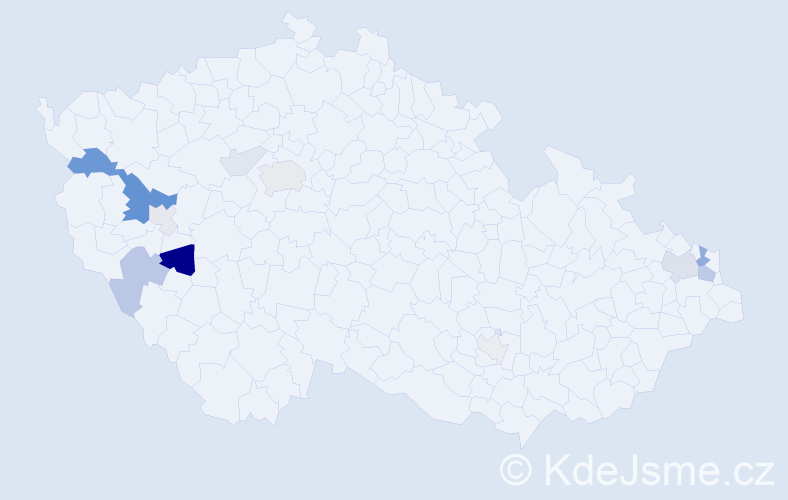 Příjmení: 'Míčko', počet výskytů 32 v celé ČR