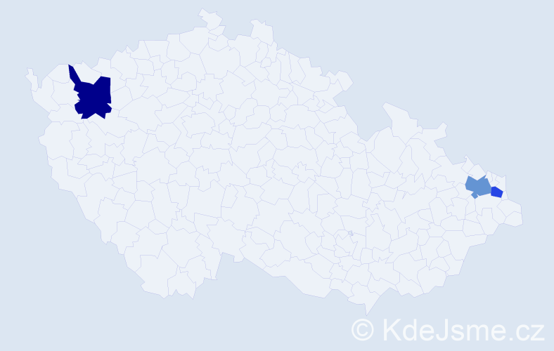Příjmení: 'Jaskowiec', počet výskytů 8 v celé ČR