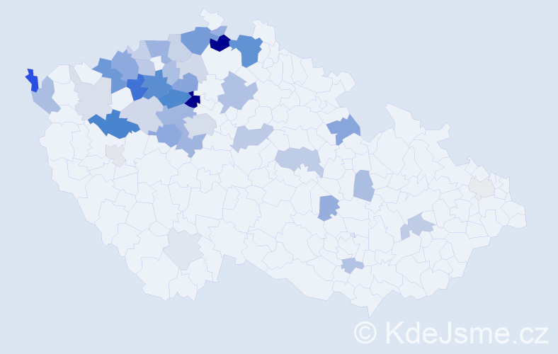 Příjmení: 'Grunclová', počet výskytů 115 v celé ČR