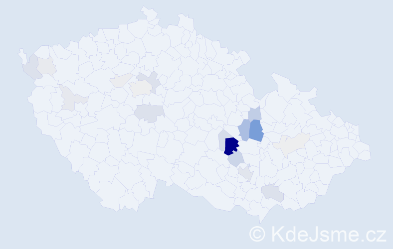 Příjmení: 'Nečesánková', počet výskytů 58 v celé ČR