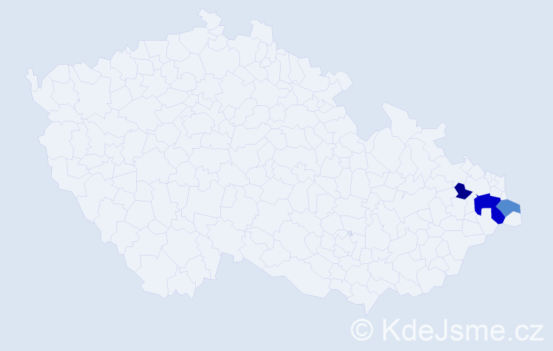 Příjmení: 'Luštinský', počet výskytů 5 v celé ČR