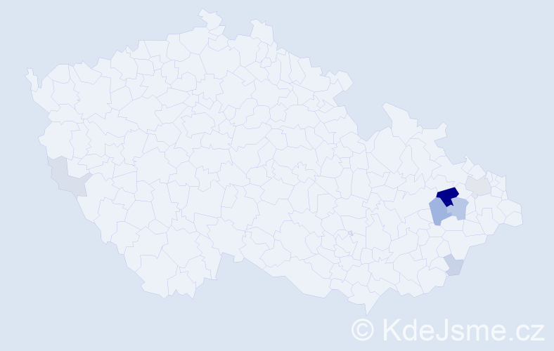 Příjmení: 'Ballerová', počet výskytů 20 v celé ČR