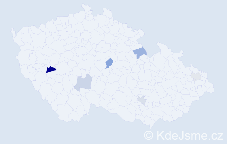 Příjmení: 'Feja', počet výskytů 8 v celé ČR