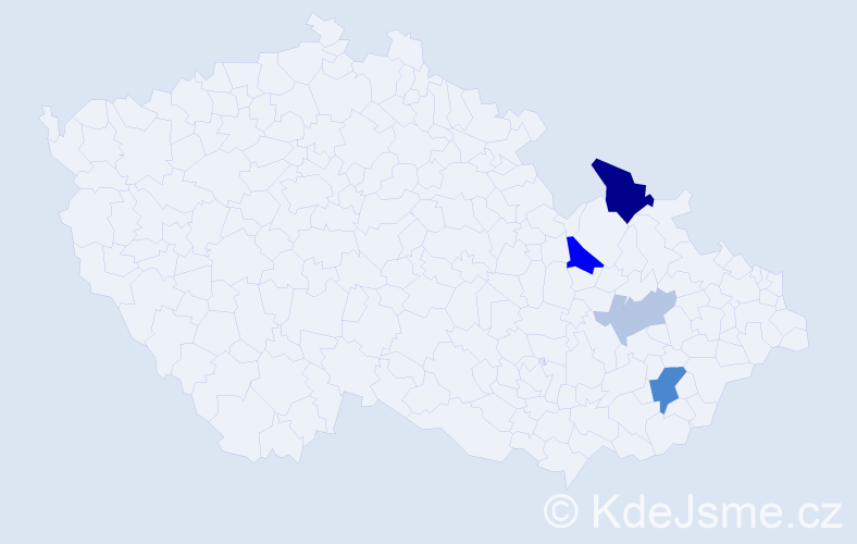 Příjmení: 'Achilis', počet výskytů 9 v celé ČR
