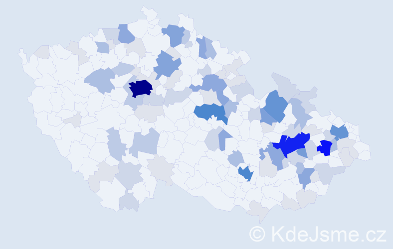 Příjmení: 'Doubravský', počet výskytů 296 v celé ČR