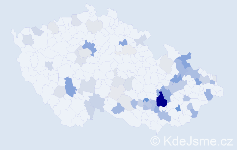 Příjmení: 'Trnavská', počet výskytů 174 v celé ČR