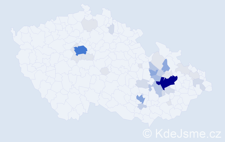 Příjmení: 'Pytlíček', počet výskytů 110 v celé ČR