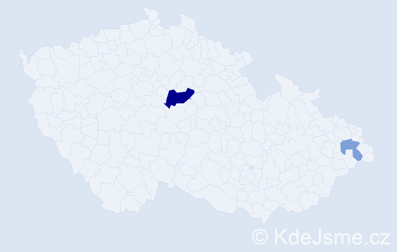 Příjmení: 'Zárevucká', počet výskytů 4 v celé ČR