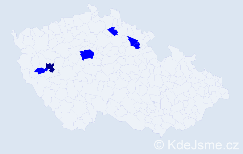 Příjmení: 'Bujalská', počet výskytů 7 v celé ČR