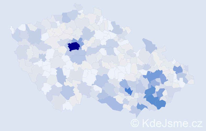 Příjmení: 'Králíková', počet výskytů 1723 v celé ČR