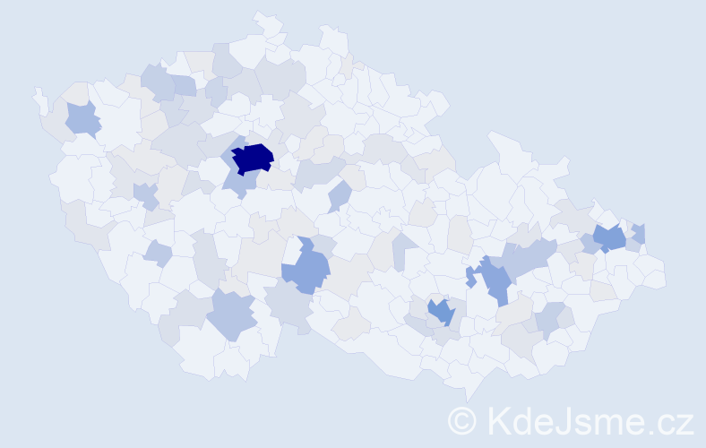 Příjmení: 'Pavlovský', počet výskytů 354 v celé ČR