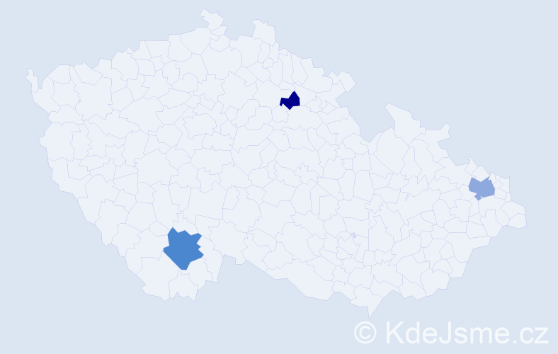 Příjmení: 'Mešejdová', počet výskytů 8 v celé ČR