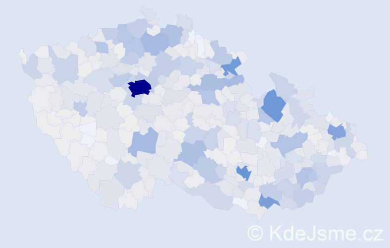 Příjmení: 'Macková', počet výskytů 3553 v celé ČR