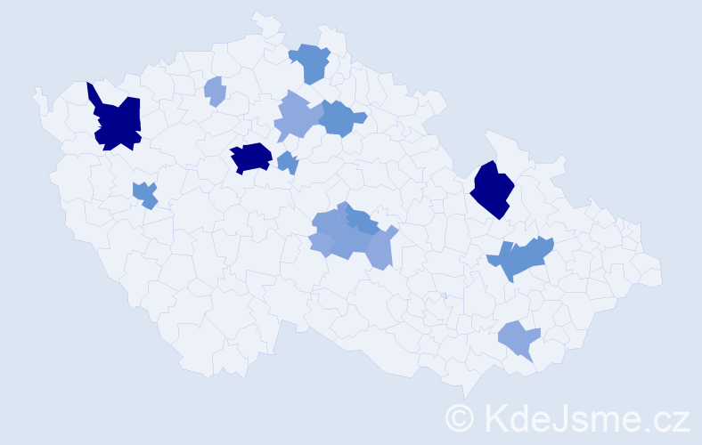 Příjmení: 'Glanc', počet výskytů 51 v celé ČR