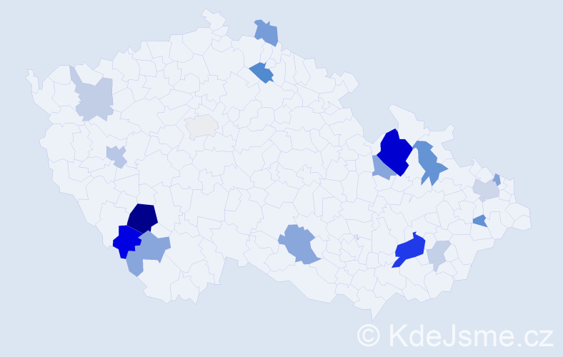 Příjmení: 'Paternová', počet výskytů 40 v celé ČR