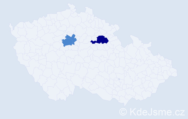 Příjmení: 'Bockstefflová', počet výskytů 5 v celé ČR