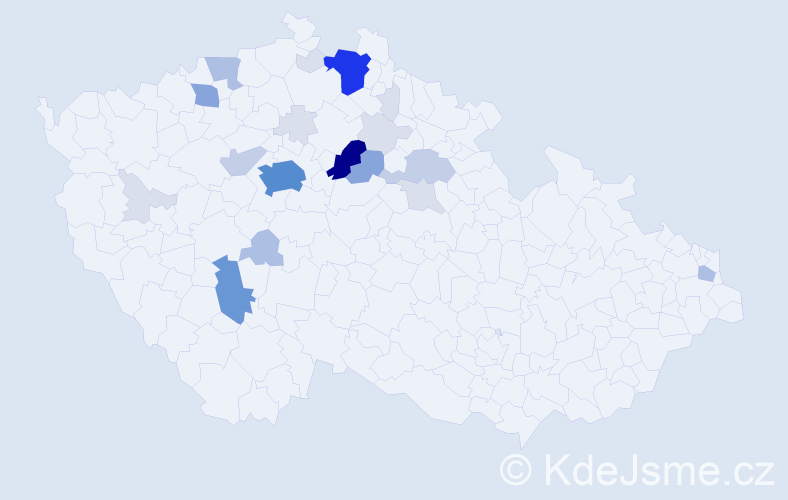 Příjmení: 'Čihulová', počet výskytů 84 v celé ČR