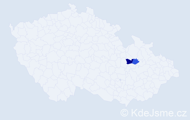Příjmení: 'Plančar', počet výskytů 7 v celé ČR