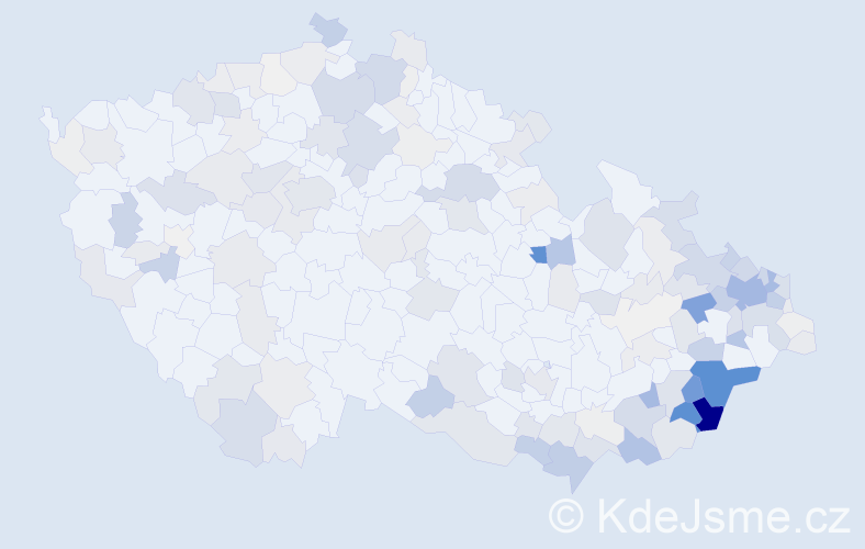 Příjmení: 'Čížová', počet výskytů 656 v celé ČR