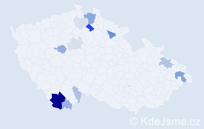 Příjmení: 'Ginzel', počet výskytů 49 v celé ČR