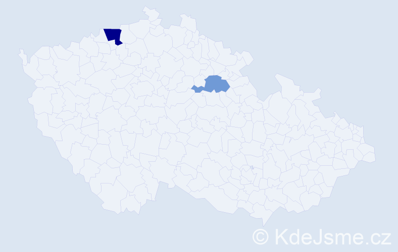 Příjmení: 'Timofejev', počet výskytů 7 v celé ČR