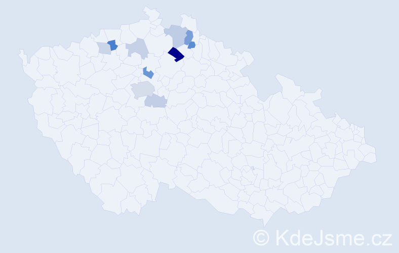 Příjmení: 'Koušková', počet výskytů 23 v celé ČR