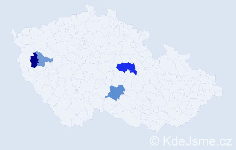 Příjmení: 'Decsiová', počet výskytů 7 v celé ČR