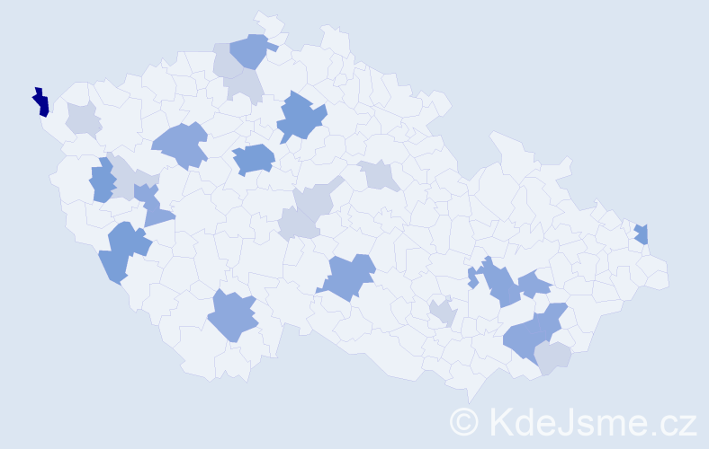 Příjmení: 'Pleško', počet výskytů 68 v celé ČR