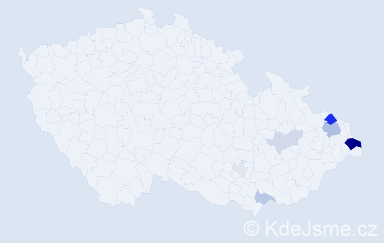 Příjmení: 'Gajdaczek', počet výskytů 19 v celé ČR