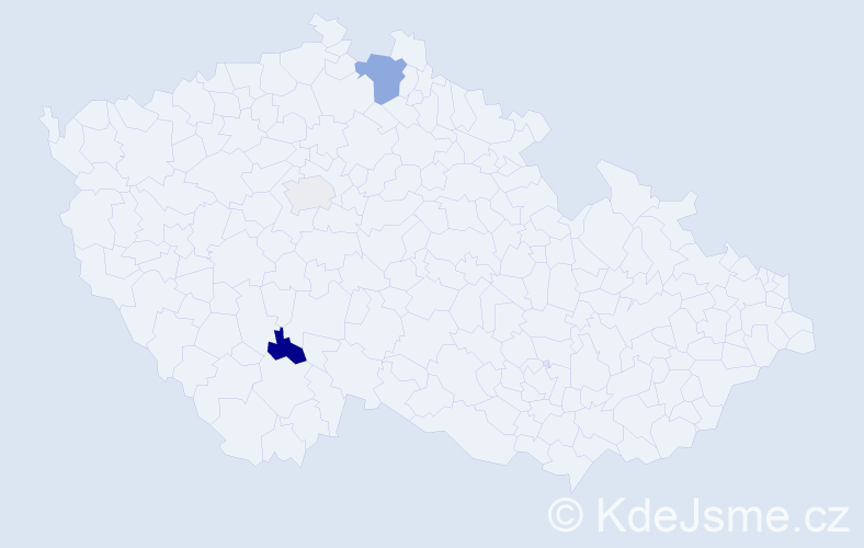 Příjmení: 'Kritzbauch', počet výskytů 6 v celé ČR