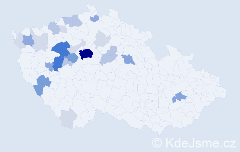 Příjmení: 'Spalová', počet výskytů 81 v celé ČR
