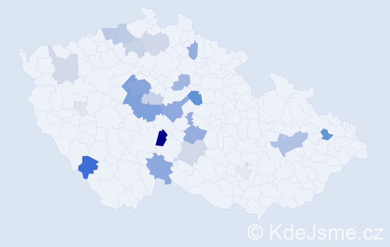 Příjmení: 'Leblová', počet výskytů 68 v celé ČR