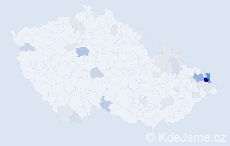 Příjmení: 'Firlová', počet výskytů 113 v celé ČR