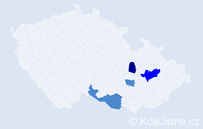 Příjmení: 'Ressek', počet výskytů 9 v celé ČR