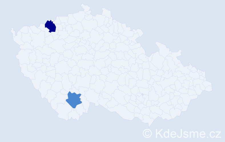 Příjmení: 'Prijmak', počet výskytů 6 v celé ČR
