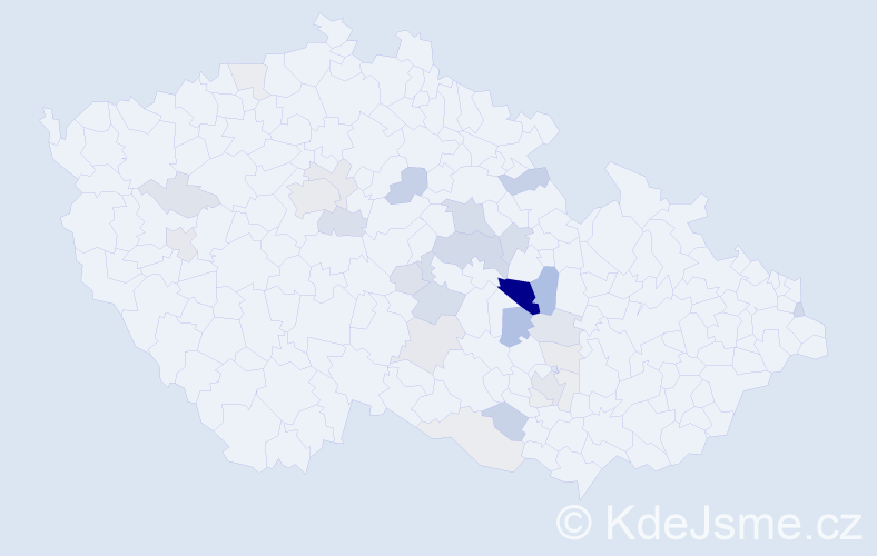 Příjmení: 'Findejs', počet výskytů 92 v celé ČR