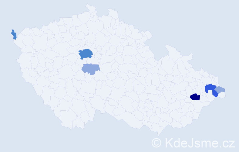 Příjmení: 'Zeithamel', počet výskytů 14 v celé ČR