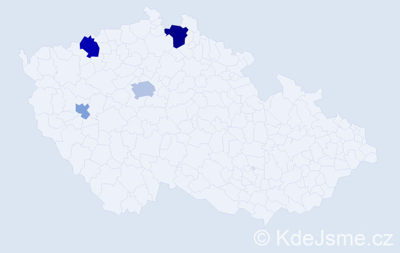 Příjmení: 'Badič', počet výskytů 17 v celé ČR