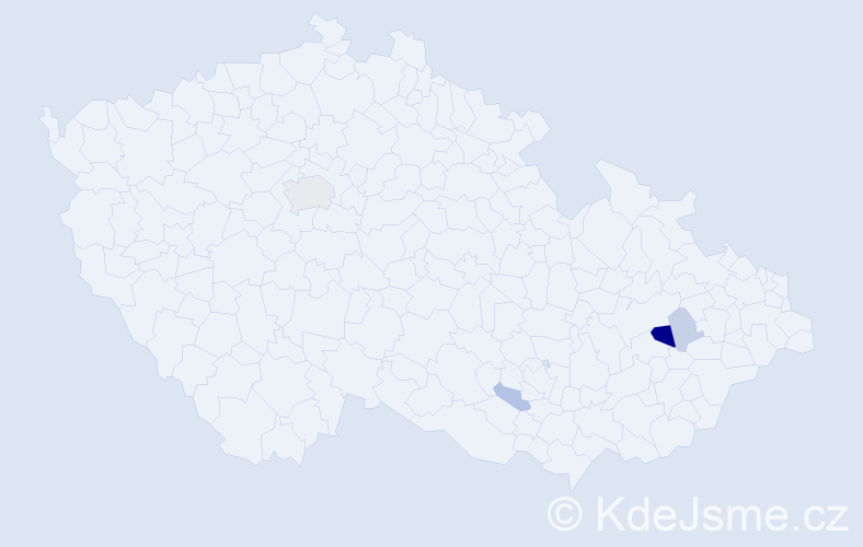 Příjmení: 'Filiačová', počet výskytů 11 v celé ČR