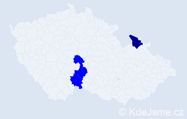 Příjmení: 'Bánovčanová', počet výskytů 5 v celé ČR