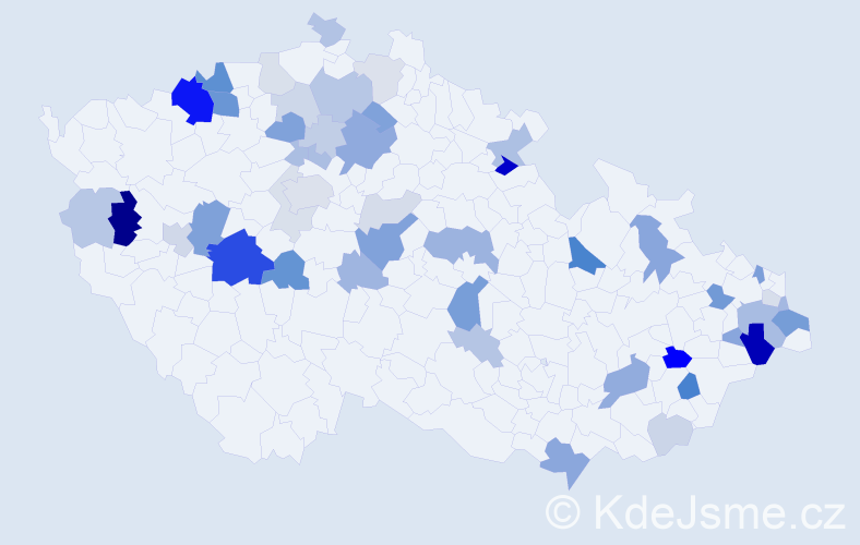 Příjmení: 'Buchová', počet výskytů 123 v celé ČR