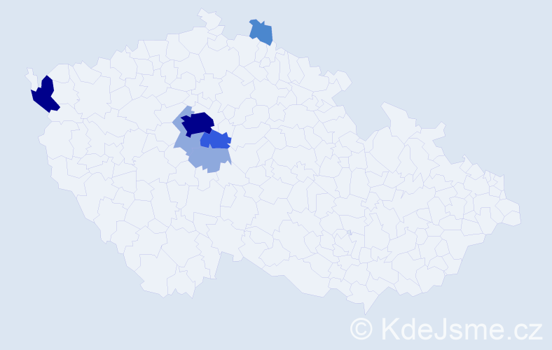 Příjmení: 'Kompit', počet výskytů 17 v celé ČR