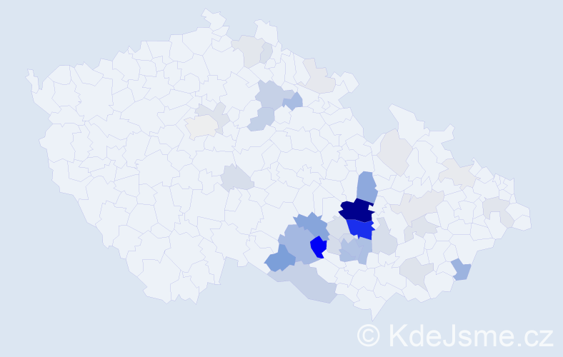 Příjmení: 'Malach', počet výskytů 166 v celé ČR