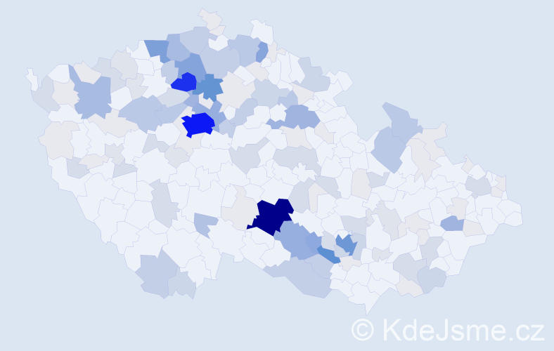 Příjmení: 'Došek', počet výskytů 506 v celé ČR