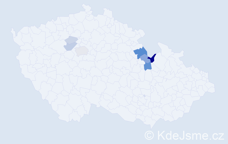 Příjmení: 'Mannlová', počet výskytů 22 v celé ČR