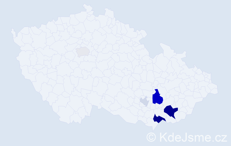Příjmení: 'Barušová', počet výskytů 14 v celé ČR