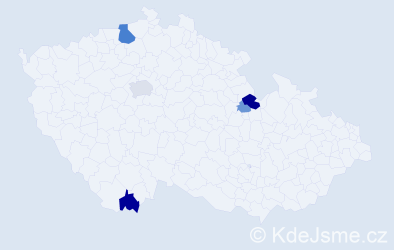 Příjmení: 'Wejmelka', počet výskytů 14 v celé ČR
